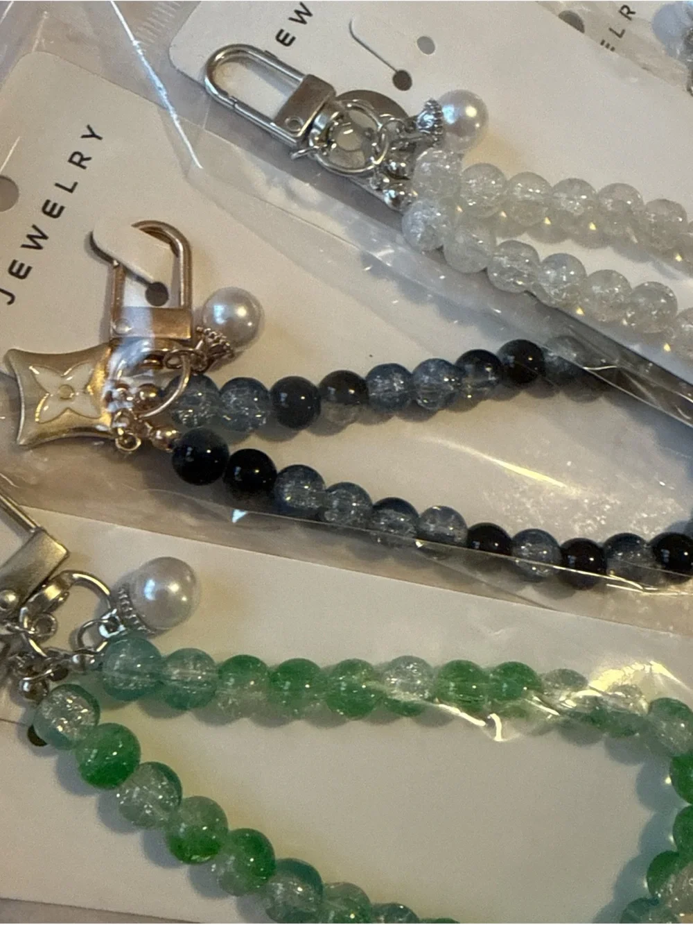 Beaded Wristlet Keychain - Multiple Colors bundle of 6 nwt